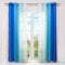HongYa 2er-Pack Farbverlauf Gardinen Transparenter Voile Vorhänge Schals mit Ösen H/B 145/140 cm Blau