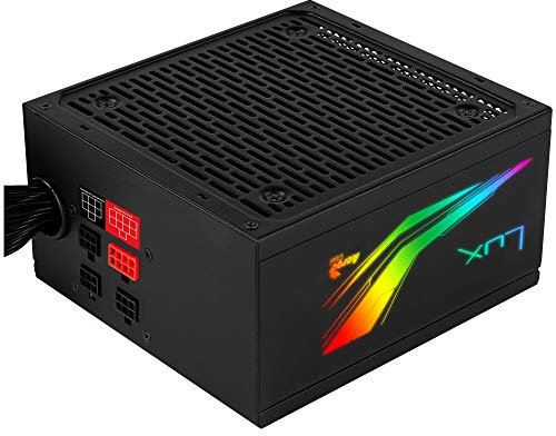 Aerocool Lux RGB M 650W - Alimentatore modulare RGB, 80Plus Bronzo 230V