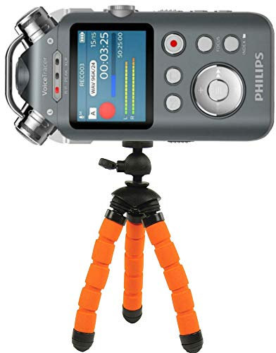 TronicXL Trépied professionnel 13 cm - Flexible - Enregistreur audio - Compatible avec Roland Philips Tascam Sony Olympus Zoom H4n Pro H5 H6 - Enregistreur mobile H2n