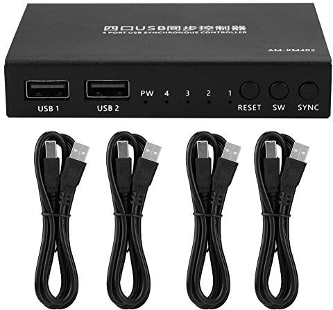 ASHATA Wireless Controller Joystick für PS-4 /Pro/Slim/PC, Black, Halbleiterschalter, Druckknopf, AUF-AUF-AN