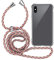 MyGadget Handykette für iPhone X | Xs - [ TPU Hülle mit verstellbaren Band ] - Handyhülle mit Handyband zum Umhängen Kordel Schnur Case Schutzhülle - Pink Muster