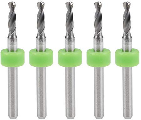 sourcing map PCB Drill Bits 2.5mm Tungsten Carbide Rotary Tool Jewelry CNC Engraving Print Circuit Board Micro Drill Bits 1/8 Inch Shank 5 Pcs