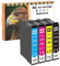 D&C 4x Druckerpatronen Kompatibel für Epson 502 XL für Epson Expression Home XP-5100 Series XP-5105 XP-5115 WorkForce WF-2800 Series WF-2860 D WF-2860 DWF WF-2865 DWF 1xSchwarz 1xCyan 1xMagenta 1xGelb
