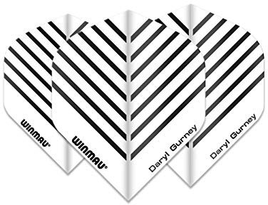 WINMAU Specialist Player Daryl Gurney Weiß Geprägt Dart Flights - 1 Sätze pro Packung (3 Flights insgesamt)