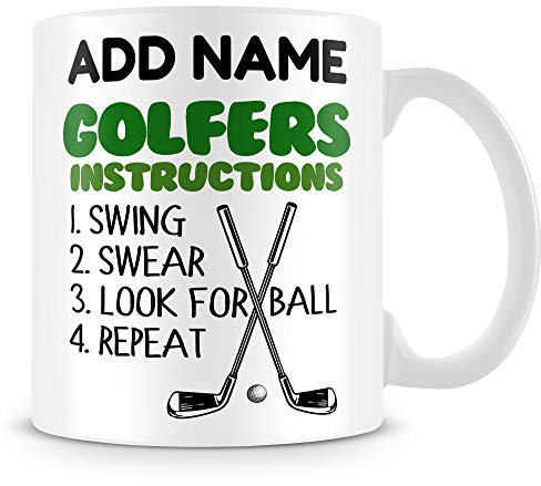 MUGGZ Golf Mug Personalised Gift - Golfers Instructions
