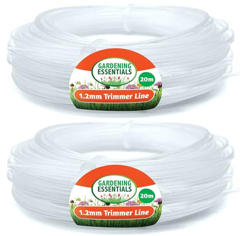 SOL Filo per decespugliatore, 20 m x 1,2 mm, in nylon resistente e flessibile per tagliare erba, erbacce e manutenzione del giardino, facile da installare, misura universale per decespugliatori