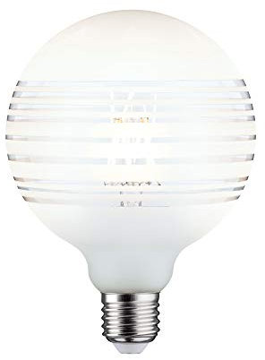 Paulmann 28744 LED Lampe G125 Globe 4,5W dimmbar Leuchtmittel Ringspiegel weiß effizientes Licht Glas Goldlicht 2600 K E27