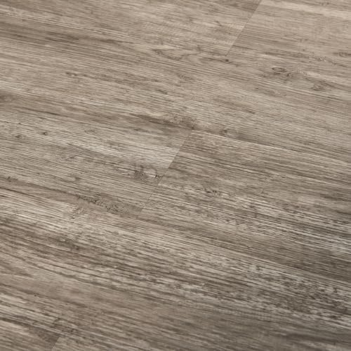 NEU.HOLZ Piastrelle Adesive in PVC (28 listoni = 3,92 m²) Laminato Vinilico Fai da Te Pavimentazione Autoadesiva Rivestimento per Spazi Interni - Effetto Quercia 'Grey Accent'