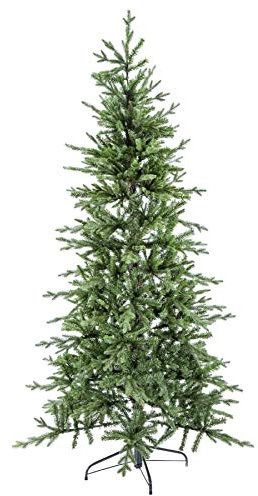 Albero di Natale Monte Rosa artificiale slim verde 625 rami con supporto in metallo alto 120cm