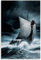 Iooie Leinwand Malerei Bild Wikingerschiff im Sturm für Veranda Dekor Poster Wandkunst Bilder Und Drucke 19.7x27.6(50x70cm) Kein Rahmen