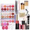Professionelles Make-up Sets, MKNZOME 28St Schminke Starter Kit mit Schminktasche Tragbare Reise Makeup Paletten Kosmetik Lidschatten Lipgloss Geburtstags Weihnachten Geschenkset
