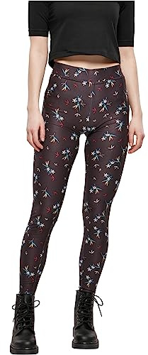 Urban Classics Women's Ladies Soft AOP Leggings Leggings, blackfloret, XS
