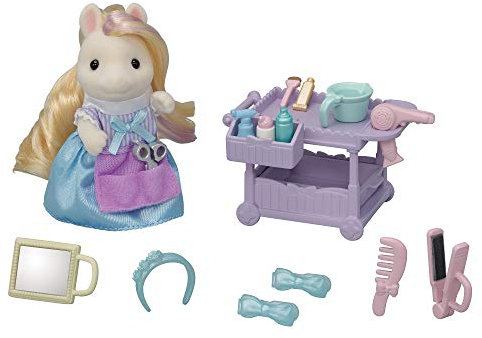 Sylvanian Families 5644 Pony Friseur Spielset mit Figur - Puppenhaus Spielset