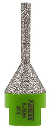 FACHLICH Diamant Fasenbits 6-25mm Diamant Fingerfräser Diamantbohrer zum Vergrößern Löcher in Fliesen Porzellan Marmor Keramik Granit