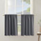 PANELSBURG Kleine Verdunkelungsvorhänge für Küchenfenster über dem Waschbecken, wärmeisolierend, Kurze halbe Türvorhänge für Tür, Fenster, Wohnmobil, Badezimmer, Sets 2 Paneele, 61 cm Länge, Grau