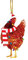TianWlio Weihnachten Hühnchen Acryl Dekorationen 2022 Weihnachtsbaum Dekorationen mit Weihnachtsschal Hühnchen Weihnachtsdeko Anhänger 2PCs Hängekorb Bad (A1-2PCS A, One Size)