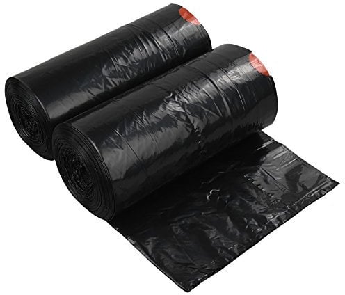 Teyyvn 40 L Black Bin Liners with Drawstring, Drawstring Bin Bags, 108 Bags