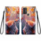 KARTXITAI Case Compatible with TCL 306,Pattern PU Leather Flip Phone Case Wallet Cover with Card Slot Holder Magnetic TPU Bumper Protective Cover-Fox, butterfly