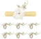 LICHENGTAI 6 Pièces Rond de Serviette Rond de Serviettes de Table Fleur Artificielle Faux Porte-Serviettes de Table de Fleur Anneaux de Serviettes de Table évider Fleur Anneau de Serviette