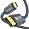 ULT-WIIQ USB C to Displayport 1.4 Cable Support 8K@60Hz, 4K@144Hz, 2K@240Hz, G-SYNC, VRR, HDR, 32.4Gbps Type C to DP Cord Compatible Thunderbolt 4/3 & USB4 for iPhone 15, iPad, MacBook Pro 6.6FT