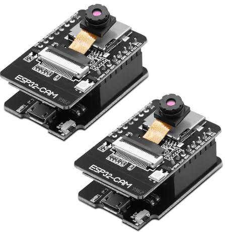 APKLVSR 2 Stück ESP-CAM Entwicklungsplatine,ESP CAM MB WiFi/Bluetooth Entwicklung Board DC 5V Dual-Core-Entwicklungsplatine mit OV2640 Kamera TF Card Module,Micro USB Port,kompatibel mit Arduino