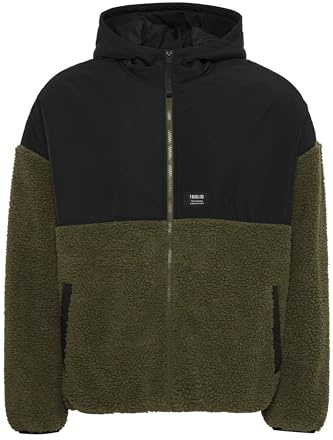 !Solid SDMarkTeddy Herren Jacke Teddy-Jacke Übergangsjacke mit Kapuze Eingrifftaschen Regular fit, Größe:M, Farbe:Ivy Green (190512)