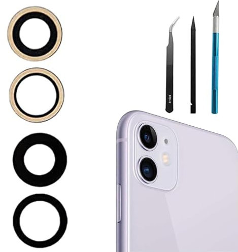 Rückkamera-Glaslinse Ersatz für iPhone 11 Back Rück Kamera Glas Linse, Rück Kamera Glas Linse für iPhone 11, Ersatz-Reparatur-Set