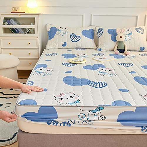 JIANINGHOME Bettlaken mit 200x220,Gesteppte Bettlaken, All-Inclusive-Tagesdecke, Rutschfester Matratzenschoner