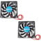 Jopto 2PCS Mini Brushless Silent 3D Printer Cooling Fan 80x80x10mm 8010 DC 24V Fan With 2 Pin Terminal Compatible With Makerbot 3D Printer PC CPU Computer Cases For DIY With 28cm 11.02inch Cable