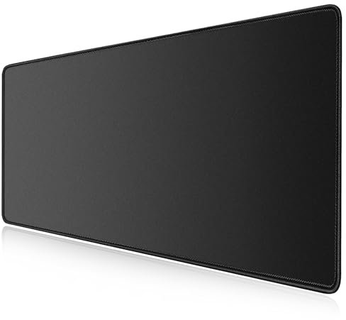 LL-COEUR Alfombrilla de Ratón XXL Negra para Gaming 130x60x0,3cm, Almohadilla de Teclado Antideslizante Grande Mouse Mat Desk Pad (1300 x 600 x 3 mm)