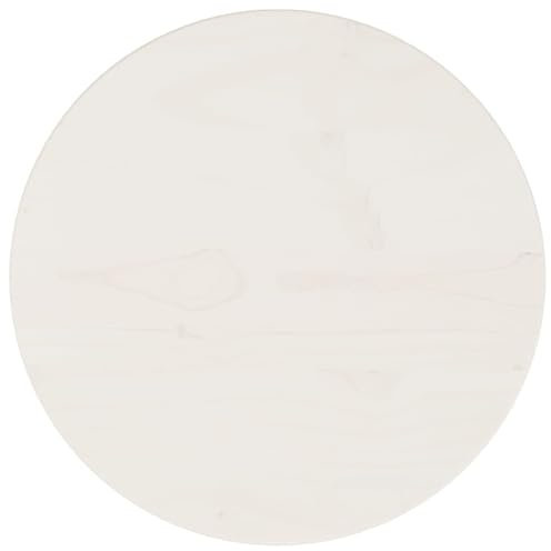 NQJIBUE Tischzubehör Tischplatte Weiß Ø30x2,5cm Massivholz Kiefer Tischplatten