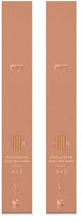 ipuro Exclusive Fibre Sticks FÉVE TONKA 5X - Fasersticks zum Nachfüllen für 240ml Diffusoren | Ersatzsticks für Diffusoren | Raumerfrischer, Raumduft Stäbchen | Duftstäbchen, Holzstäbchen