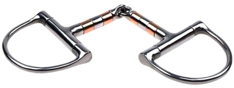 Mordida para caballo con anillo en D - Mordida de rosca de caballo de acero inoxidable | Rosca de boca de cobre con articulación única, rosca profesional con anillo en D para entrenamiento y equitazas
