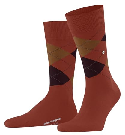 Burlington Herren Socken Edinburgh M So Wolle gemustert 1 Paar, Gelb Sunset 8038, 40-46