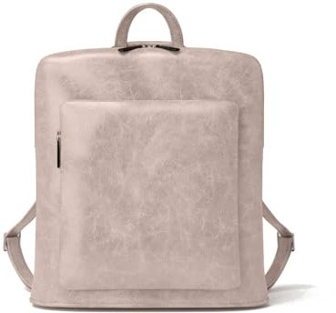 Kmisso Damen Rucksack Tasche City Shopper Eleganter Veganer Kunstleder 30605 (Taube L)
