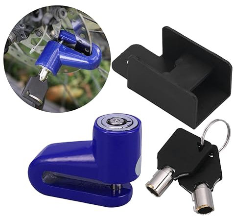 PRETYZOOM Blocco del freno a disco lucchetto per lucchetto antifurto per scooter blocco freno a disco per serratura antifurto Blu