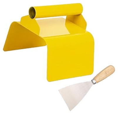 LeeQinersw Cazzuola per angoli da giardino, attrezzo per stuccatura, strumento manuale versatile, Bordo Dritto Giallo