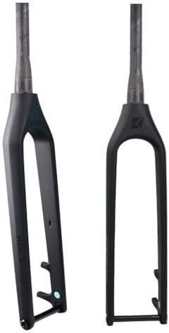 TOTLAC Fourche Rigide en Carbone pour VTT 29 Pouces, Tube de Direction Conique 1-1/2, axe traversant Non fileté, Frein à Disque Boost 15 x 110 mm, acheminement Interne (Couleur : Noir)