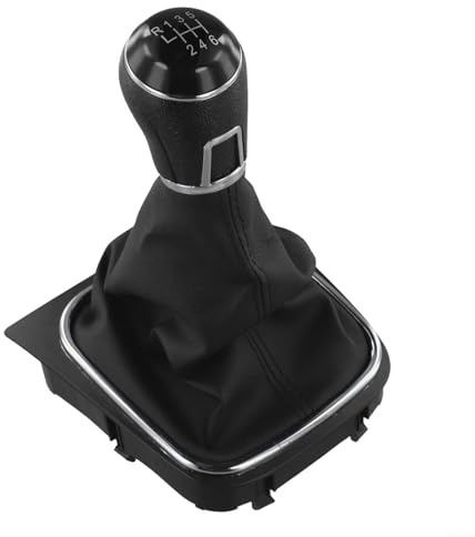 Passgenaue Schaltknaufmanschette für Golf 5 MK5 MK6, stilvolles Upgrade für Ihr Fahrzeug (6-Gang-schwarze Linie)