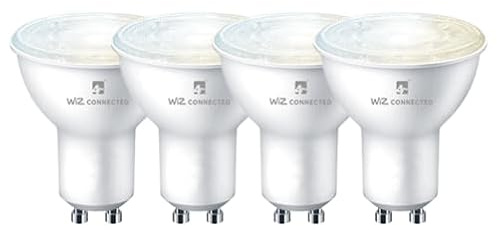 4lite Smart GU10 LED Bulb (5W) Pack of 4 Dimmable 370Lm 2700-6500K Tuneable White, Wi-Fi/Bluetooth Controlled - 4l1/8042x4