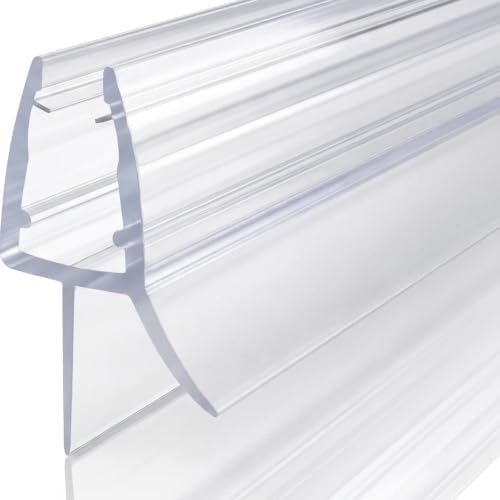 Vellure Shower Screen Seal Strip, Premium Shower Door Seal Strip for 8 mm (+-1) Shower Glass Thickness, Shower Seal Strip, Long Lasting PVC Finish, Transparent, Universal Length up to 90cm