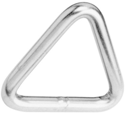 Yacht Steel Triangel-Ring, geschweißt und poliert, 6mm, 45mm