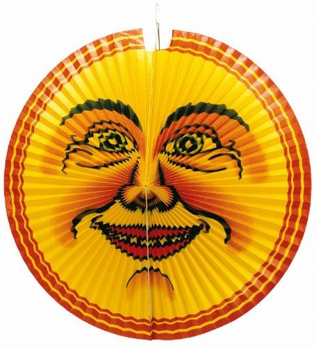 Amscan 2330 - Lampion Mond, 65 cm, Papier, Laterne, Hängedekoration