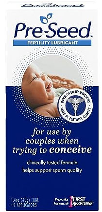 Lubrificante vaginale multiuso pre-concepimento, per fertilità, tubo con 9 applicatori da 40 g