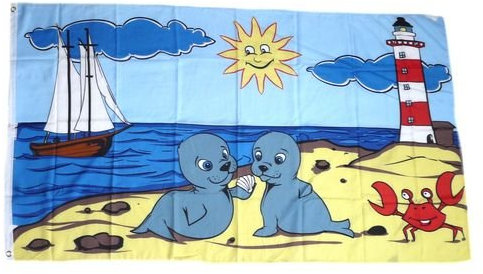Fahne / Flagge Leuchtturm Küstenflagge NEU x 150 cm