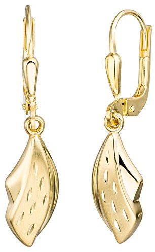 Jobo Damen-Ohrhänger aus 8 Karat 333 Gold teil matt