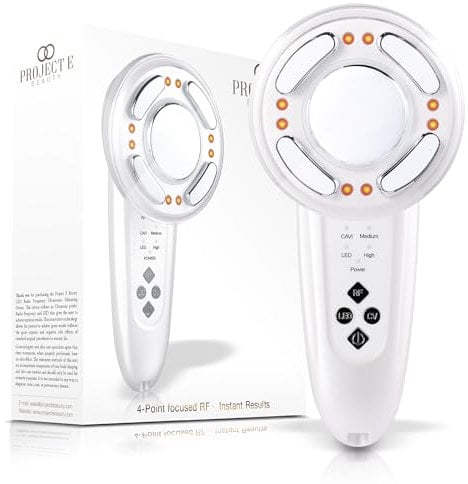 Project E Beauty LED+ Radio Frequency Therapy | Wireless RF Red LED Photon Vibration Collagen Boosting Smooth Skin Firming Tightening Cellulite l Body Shaping Device