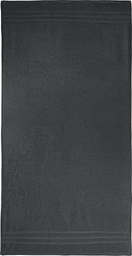 REDBEST Duschtuch New York anthrazit Größe 70x140 cm - leichte, weiche Qualität, saugstark, sehr strapazierfähig, 100% Baumwolle