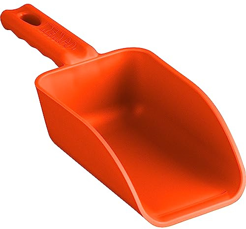 Vikan Remco 63007 Color-Coded Plastic Hand Scoop - BPA-Free Food-Safe Kitchen Utensils, Restaurant and Food Service Supplies, 16 oz, Orange