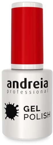 Andreia Professional Semi-Permanenter Nagelgel-Lack für UV/LED-Lampe - Intensiver Glanz und 4 Wochen haltbare French Manicure Nagelgel-Lackierung - Farbe 214 Rot - Schattierungen von Pink - 10.5 ml